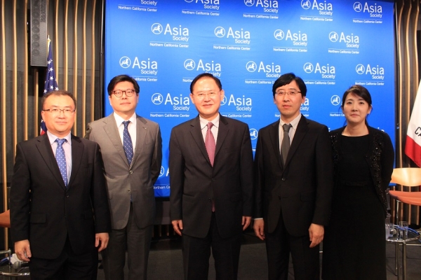 The delegation from Seoul with Amb. Kim Eun Seok (Asia Society)
