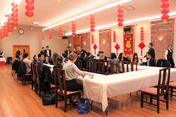 A view of the Grand Hall decorated for Lunar New Year. (Natasha Cheng/Asia Society) 
