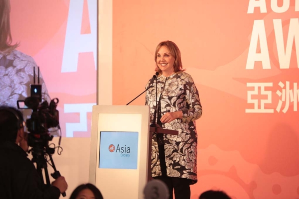 Josette Sheeran, President and CEO of Asia Society, at the 2017 Asia Arts Awards Hong Kong.