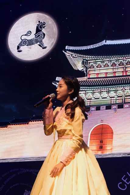 A live performance by traditional Korean folk singer Song So-hee, who opened with a fantastic rendition of the song Arirang. 