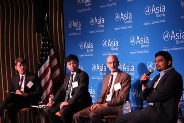Anup Bandivadekar (far right), Passenger Vehicles Program Director & India Lead of the International Council on Clean Transportation, spoke about the challenges that India currently faces. (Asia Society)
