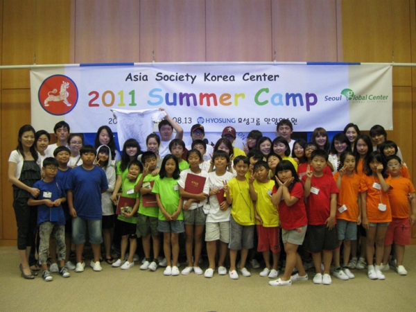 30 children from multi-ethnic families in Korea participated in the 2011 Asia Society Summer Camp program, which was jointly sponsored by the Asia 21 Korea Chapter and the Seoul Global Center. (Asia Society Korea Center)