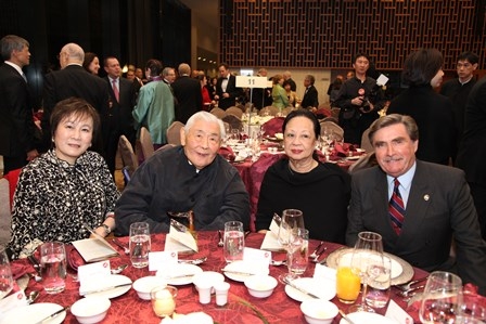 Mrs. Joanna P. Tang, Mr. Jack C. Tang, Mrs. Betty Tung, and Mr. T. Brian Stevenson at ASHK's Pre-Opening Gala Dinner (February 8, 2012)