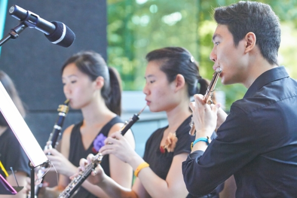 Musicians in "Finding Alice" on July 27, 2014. (Asia Society Hong Kong Center)