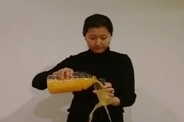 Drinking (Self-Portrait) by Hye Yeon Nam, single channel video, 2006. Collection of the artist © Hye Yeon Nam