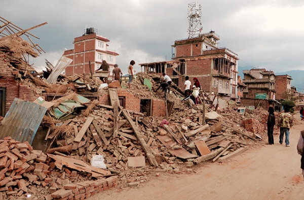 The aftermath of the Nepal earthquake of April 25, 2015. (Simcsea/Flickr)