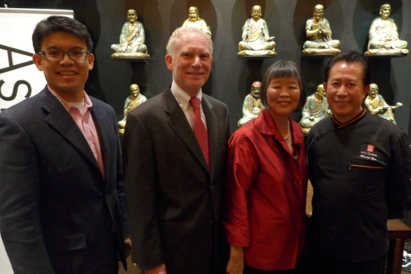From L to R: Hanson Li, Bruce Pickering, Linda Anusasananan, and Martin Yan (Asia Society)