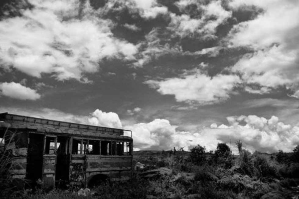 An abandoned bus in Meghalaya. (Sai Abishek)