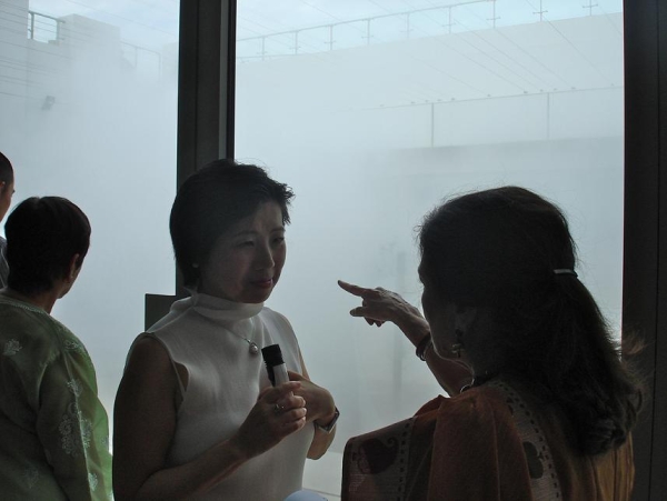 Sharjah Biennial Curator, Yuko Hasegawa and Saryu Doshi. (Susan Hapgood)