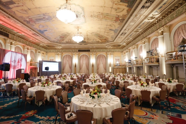 The ballroom interior during the 2016 U.S.-China Film Gala Dinner held at the Millennium Biltmore Hotel on Wednesday, November 2, 2016, in Los Angeles, California. 
