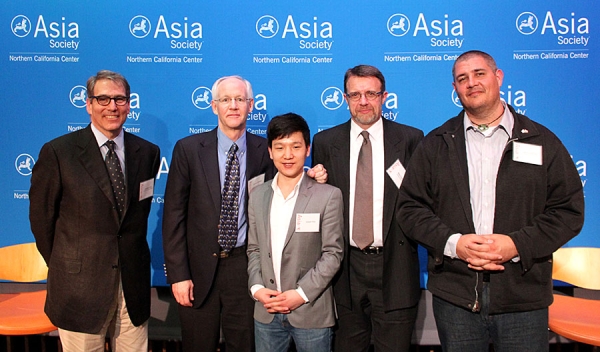 Jonathan Karp, Blaine Harden, Joseph Kim, Mike Cowin, and Adam Johnson (Asia Society)