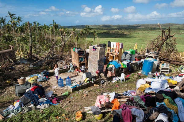 The remains of a house in Daanbantayan, Cebu after Typhoon Yolanda passed through.