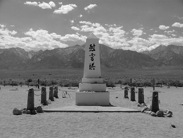 This monument at the Manzanar National Historic Site in California was established to commemorate the internment of nearly 120,000 Japanese Americans during World War II. (manyhighways/flickr)