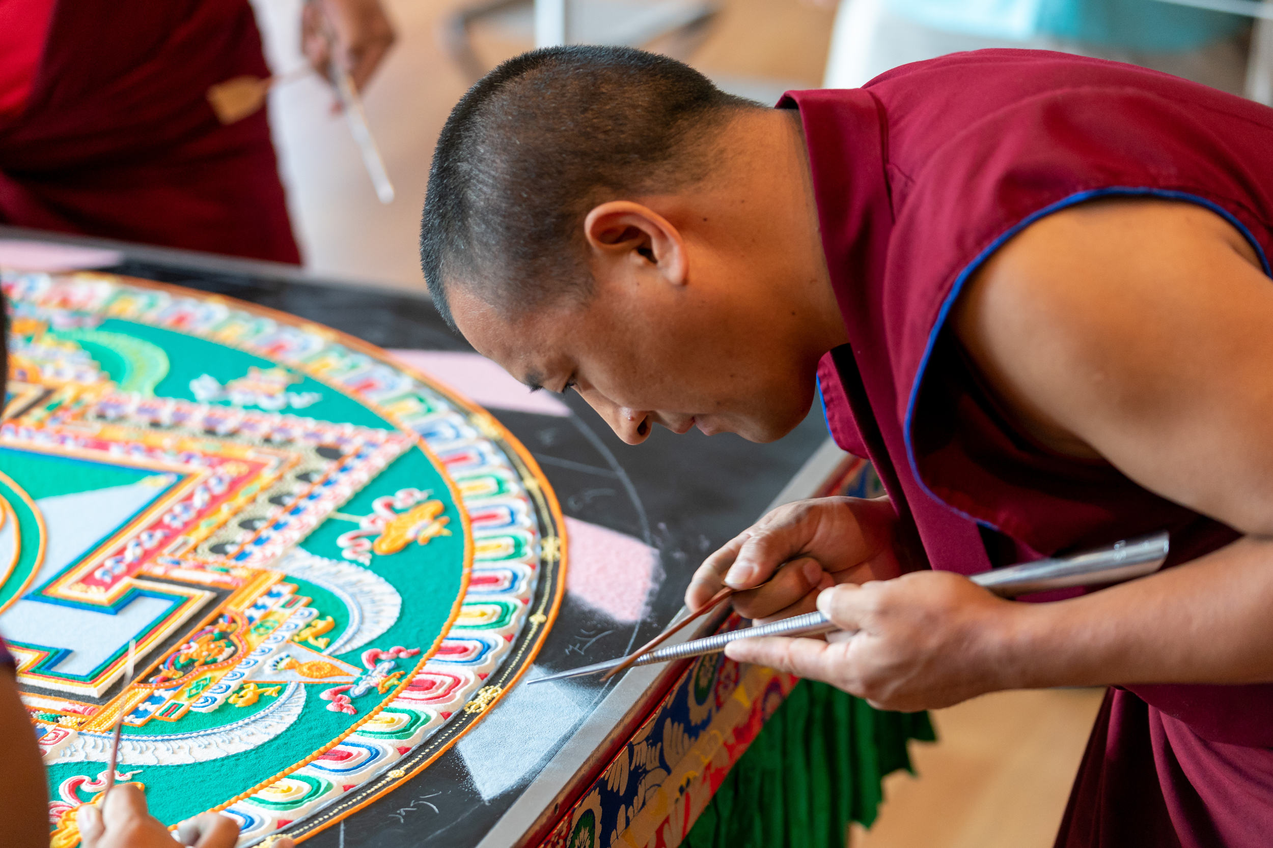 Mandala Sand Painting by the Mystical Arts of Tibet