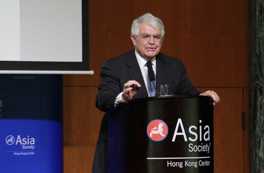 Professor John B. Taylor speaking in a luncheon presentation at Asia Society Hong Kong Center on September 4, 2014 (ASHK) 