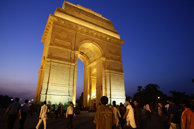 Locals circulate before India Gate in New Delhi. (Matt King/Getty Images) 