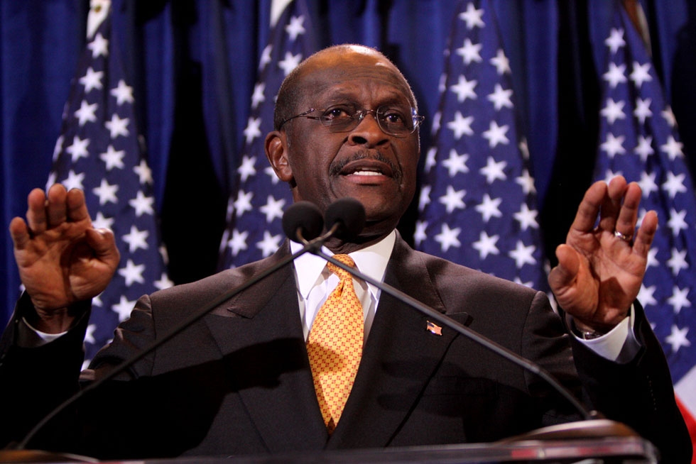 Former Republican presidential candidate Herman Cain made headlines for the wrong reasons with his "Ubeki-beki-beki-beki-stan-stan" line. (Flickr/Gage Skidmore)