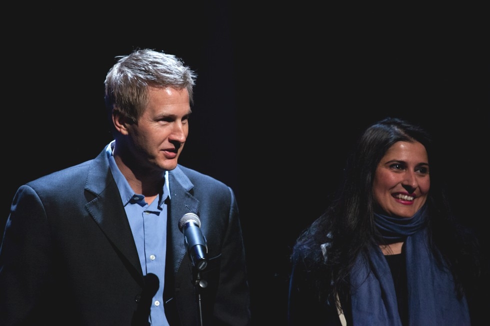 Daniel Junge (L) and Sharmeen Obaid-Chinoy. (Suzanna Finley)