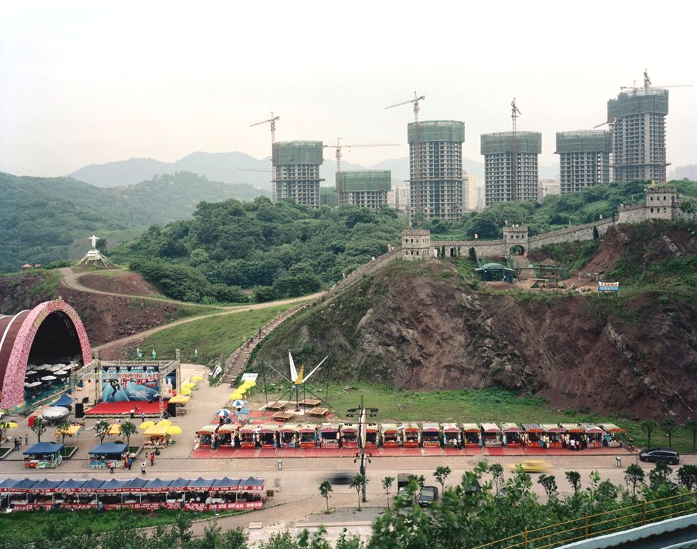 A replica of the Great Wall at a theme park in Chongqing. (Bo Wang)