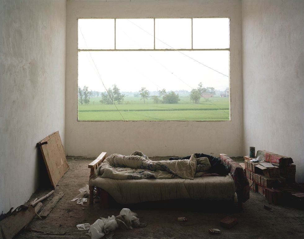 A temporary bedroom in a newly constructed village house in rural Chongqing. (Bo Wang)