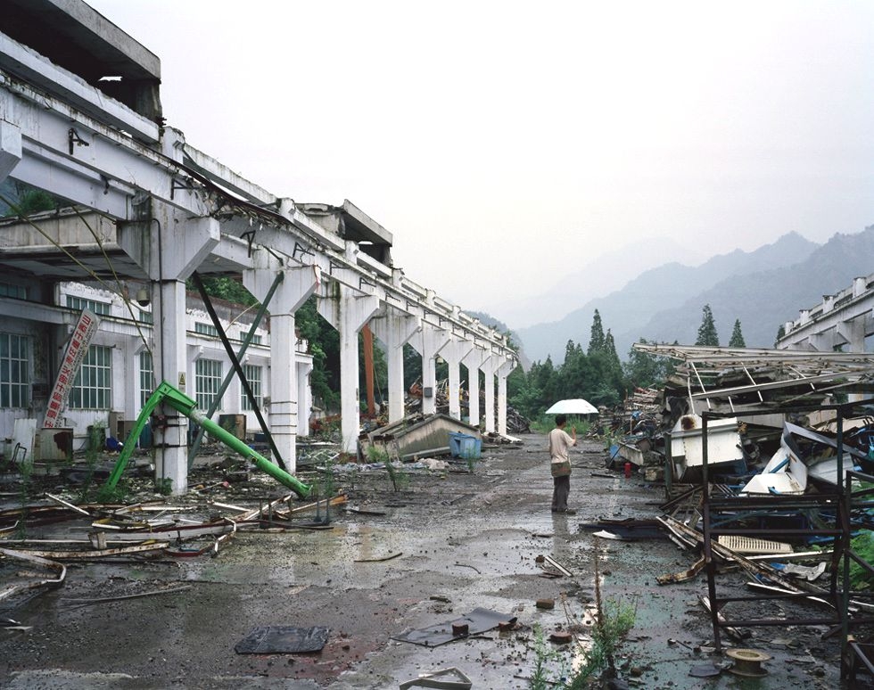 Ruins one year after the earthquake in Hanwang, northern Sichuan. (Bo Wang)