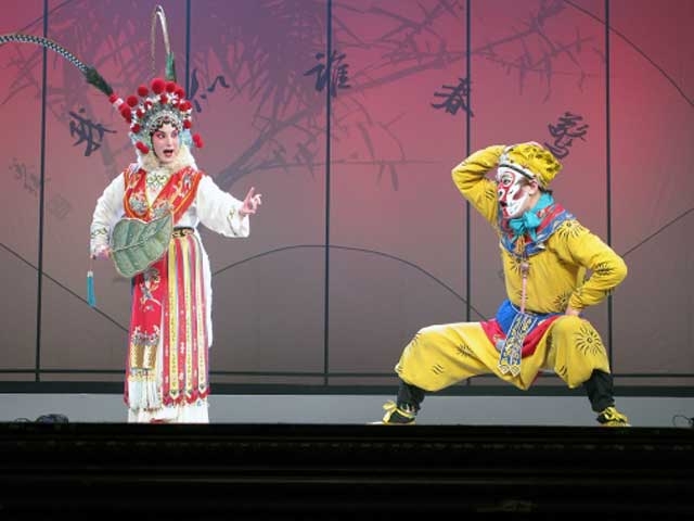 Members of the Shanghai Kunqu Opera Troupe perform 'The Monkey King: Journey to the West.'