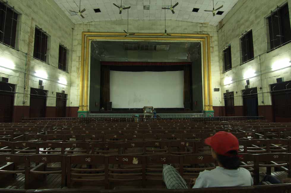 Auditorium of the Tun Thiri Cinema in Pyay, Bago Division, Burma. (Philip Jablon)