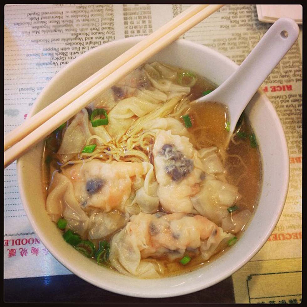 43. "Chinese New Year lunch with the parents. Shrimp dumpling noodle soup goodness." (hungryeditor)