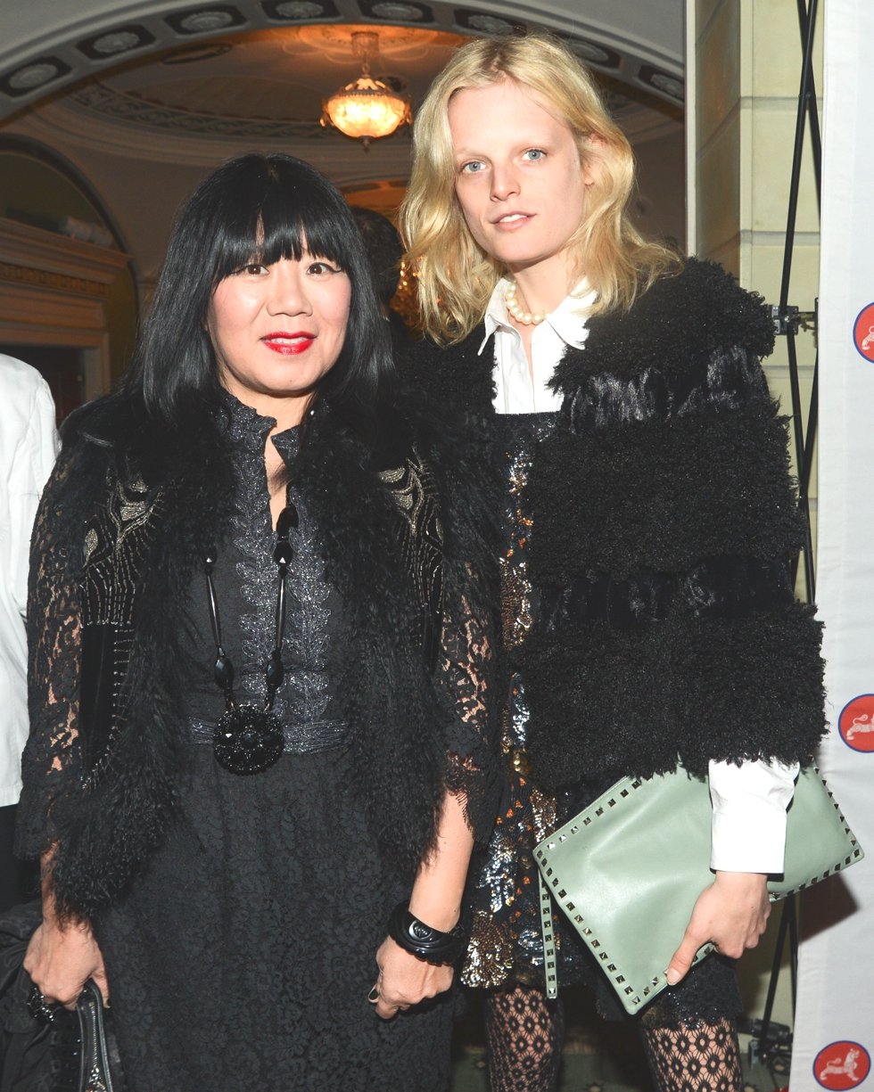 L to R: Fashion designer Anna Sui and Hanne Gaby Odiele. (Joe Schildhorn/BFAnyc.com)