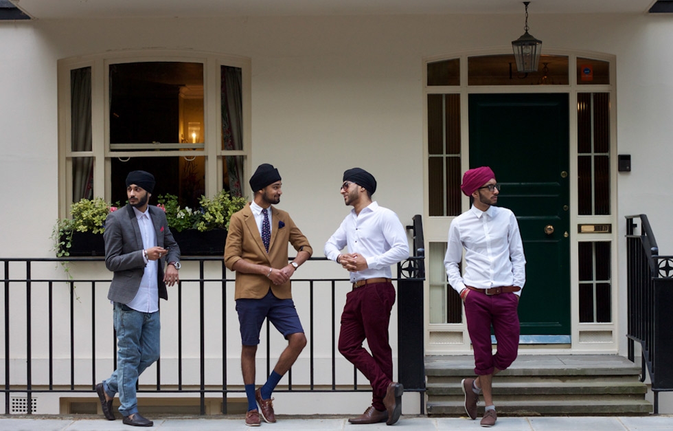 Pardeep Bahra Singh (R) and friends. (Pardeep Singh Bahra/Singh Street Style)