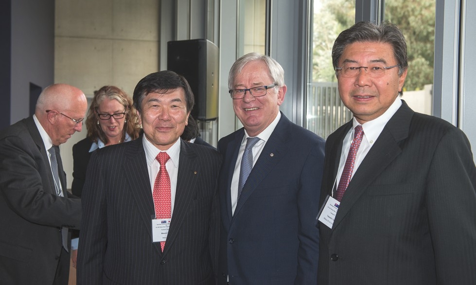 Lance Hockeridge, CEO, Aurizon, Masami Lijima, President & CEO, Mitsui & Co, The Hon Andrew Robb AO, Minister for Trade & Investment and Takashi Yamauchi, CEO, Mitsui & Co (Asia Pacific). (Irene Dowdy)