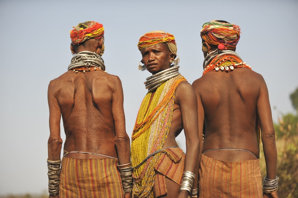 Bonda tribal women in the state of Orissa. (Tom Carter)