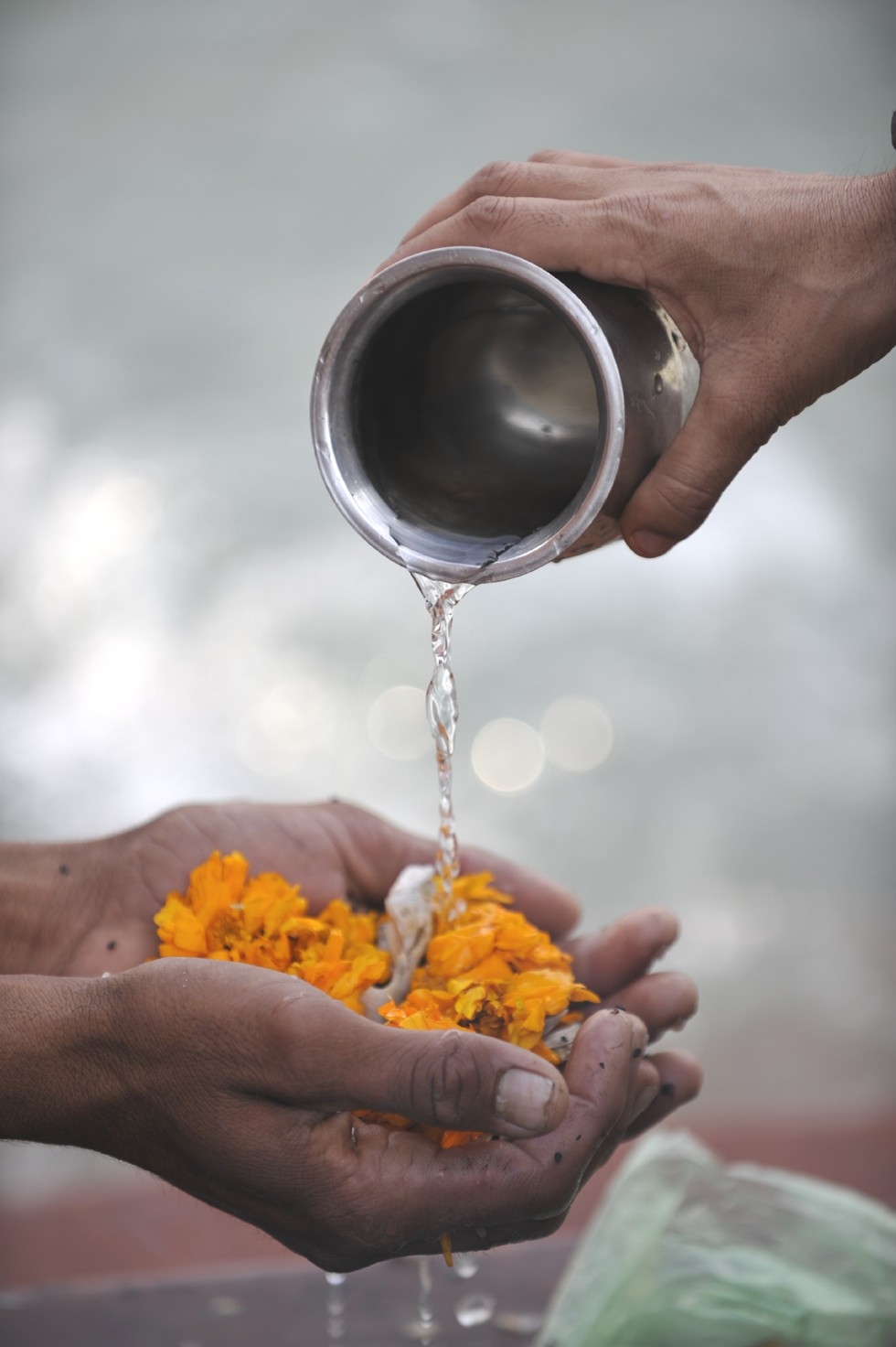 Flowers used as a puja (prayer) offering in Varanasi. (Tom Carter)
