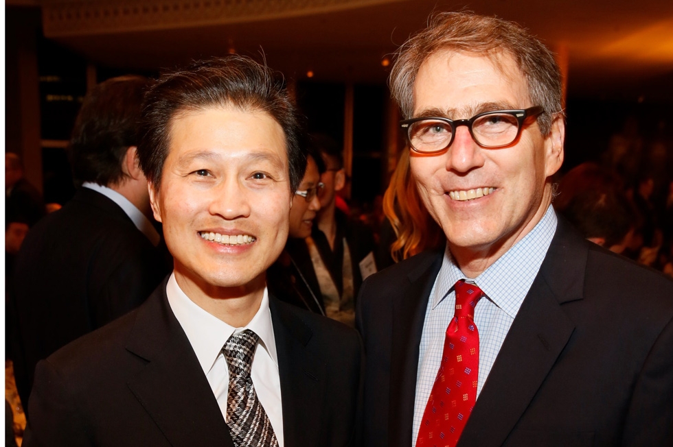 From left, Dominic Ng, chairman and CEO, East West Bancorp, and Jonathan Karp, executive director, Asia Society Southern California pose during the 2015 Asia Society U.S.-China Film Summit and Gala held at the Dorthy Chandler Pavilion on Thursday, November 5, 2015, in Los Angeles, Calif. (Ryan Miller/Capture Imaging)