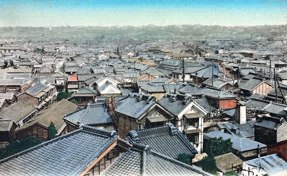 "Whole view of Yokohama no. 1." 1907-1919. (New York Public Library