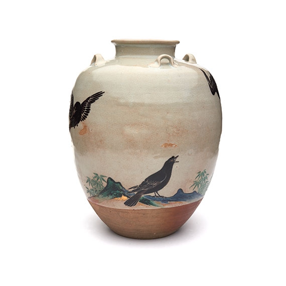 Nonomura Ninsei (Japanese, active ca. 1646–77). Tea Leaf Jar. Edo period (1615–1868), 1670s. Japan, Kyoto Prefecture. 