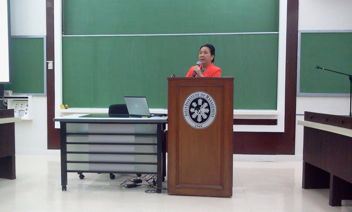 Dr. Esperanza Cabral talking on Health Service Delivery