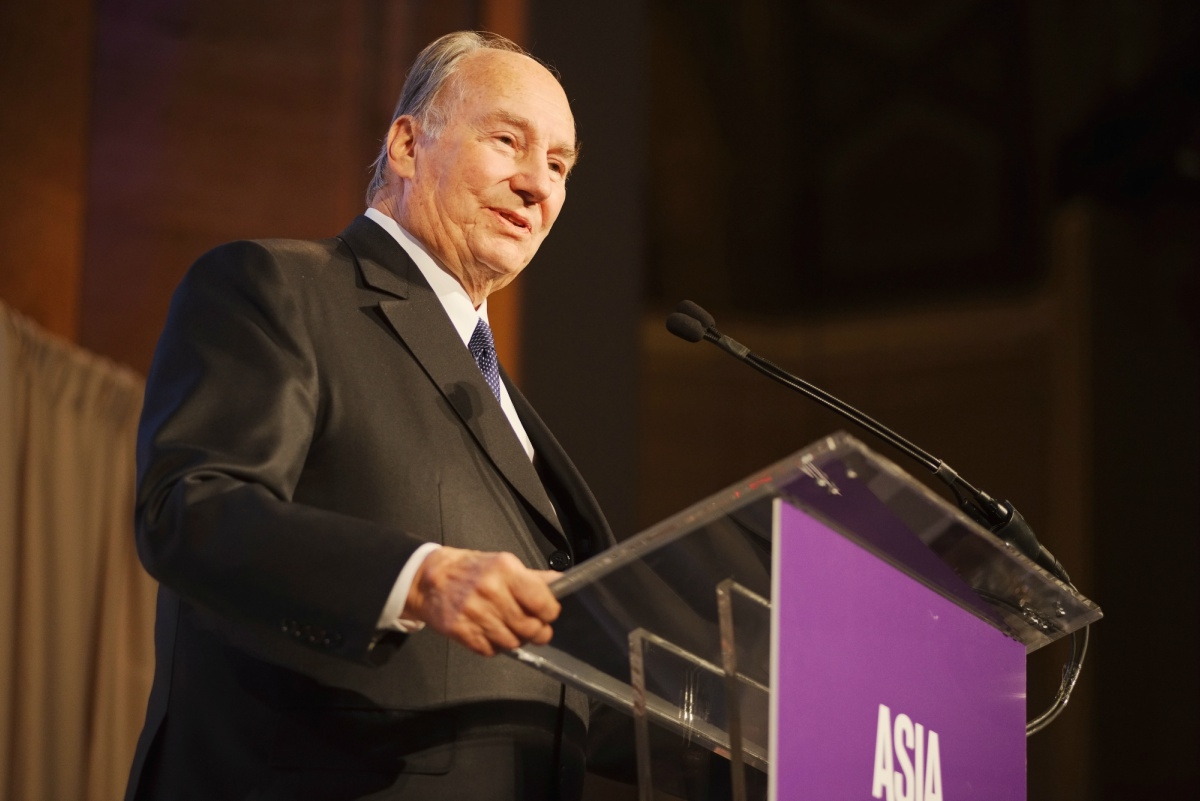 The Aga Khan delivers a speech at the Asia Game Changers