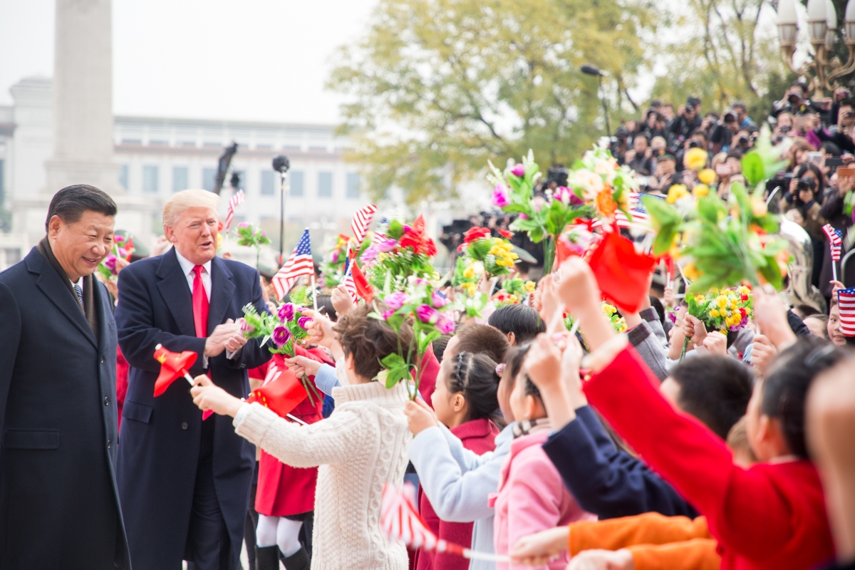 President Donald J. Trump and President Xi Jinping during Mr. Trump's first presidential visit to China.