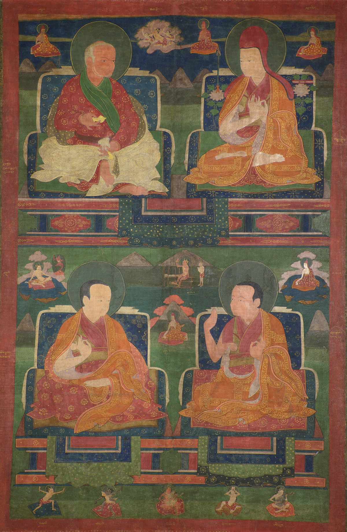 The Sakya Lamdre Lineage. 16th-17th century. Shalu, Shigatse, Tsang (South-Central Tibet). Tradition: Sakya. Pigments on cloth. MU-CIV/MAO "Giuseppe Tucci," inv. 881/714. Image courtesy of the Museum of Civilisation/Museum of Oriental Art "Giuseppe Tucci," Rome.