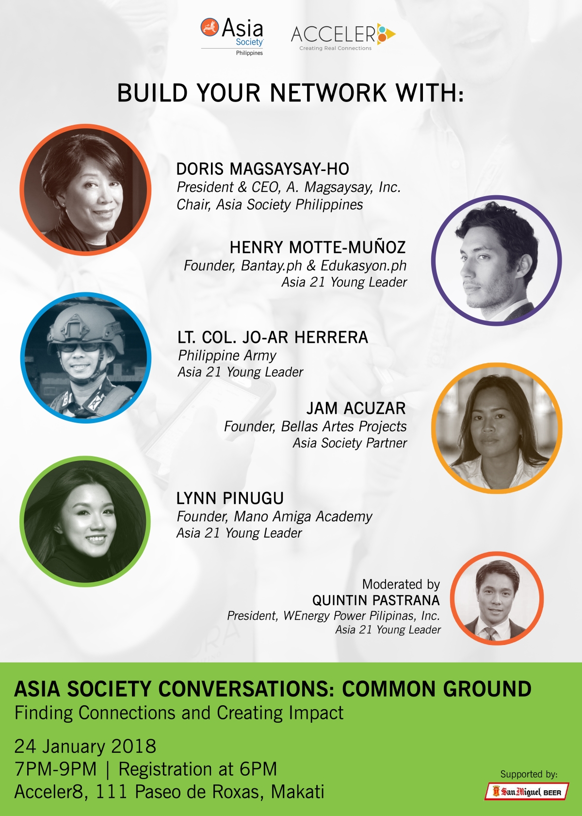 Asia Society Conversations: Common Ground | 24 January 2018 | Acceler8, 111 Paseo de Roxas, Makati