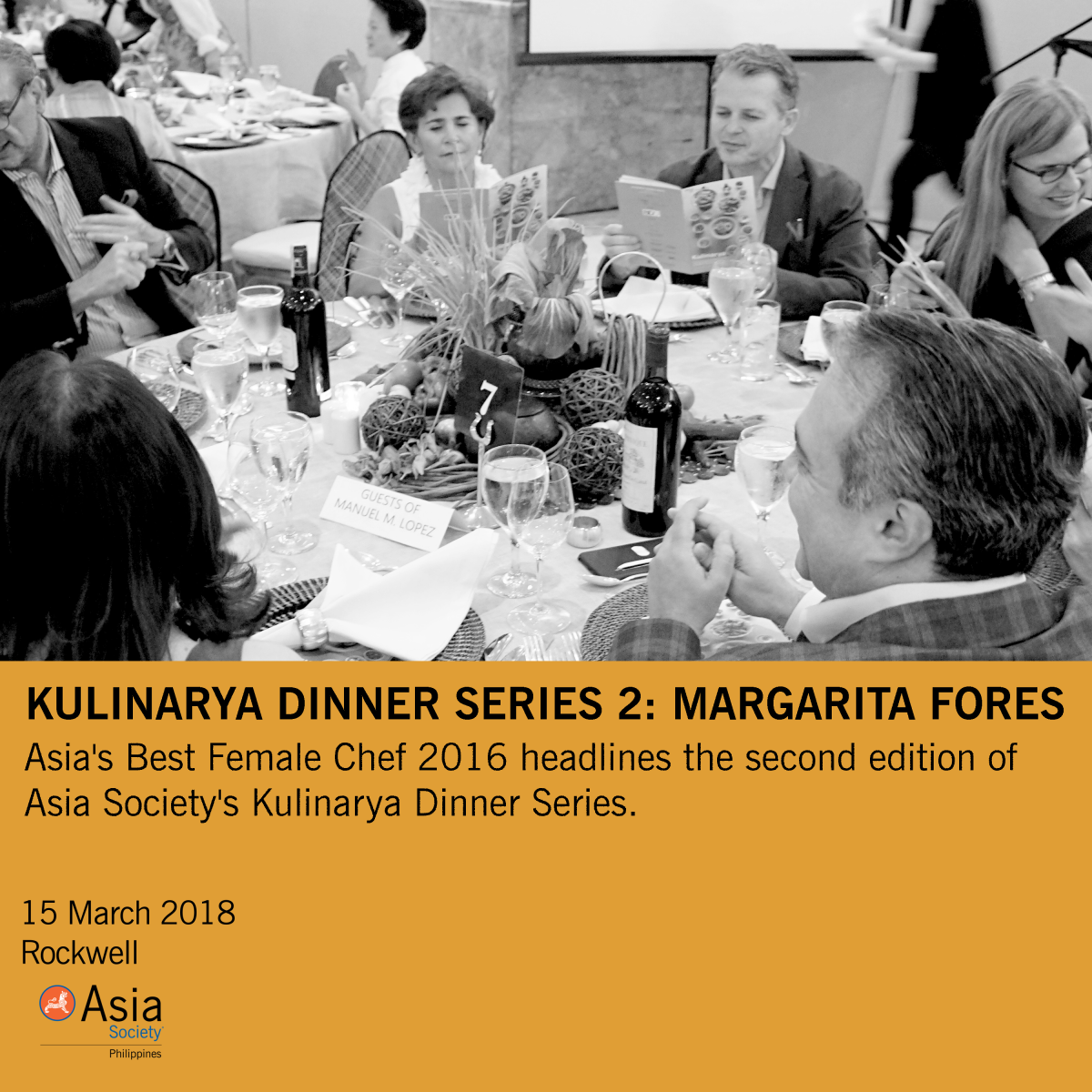 Kulinarya: Margarita Fores | 15 March 2018 | 7 PM | The Loft at Manansala
