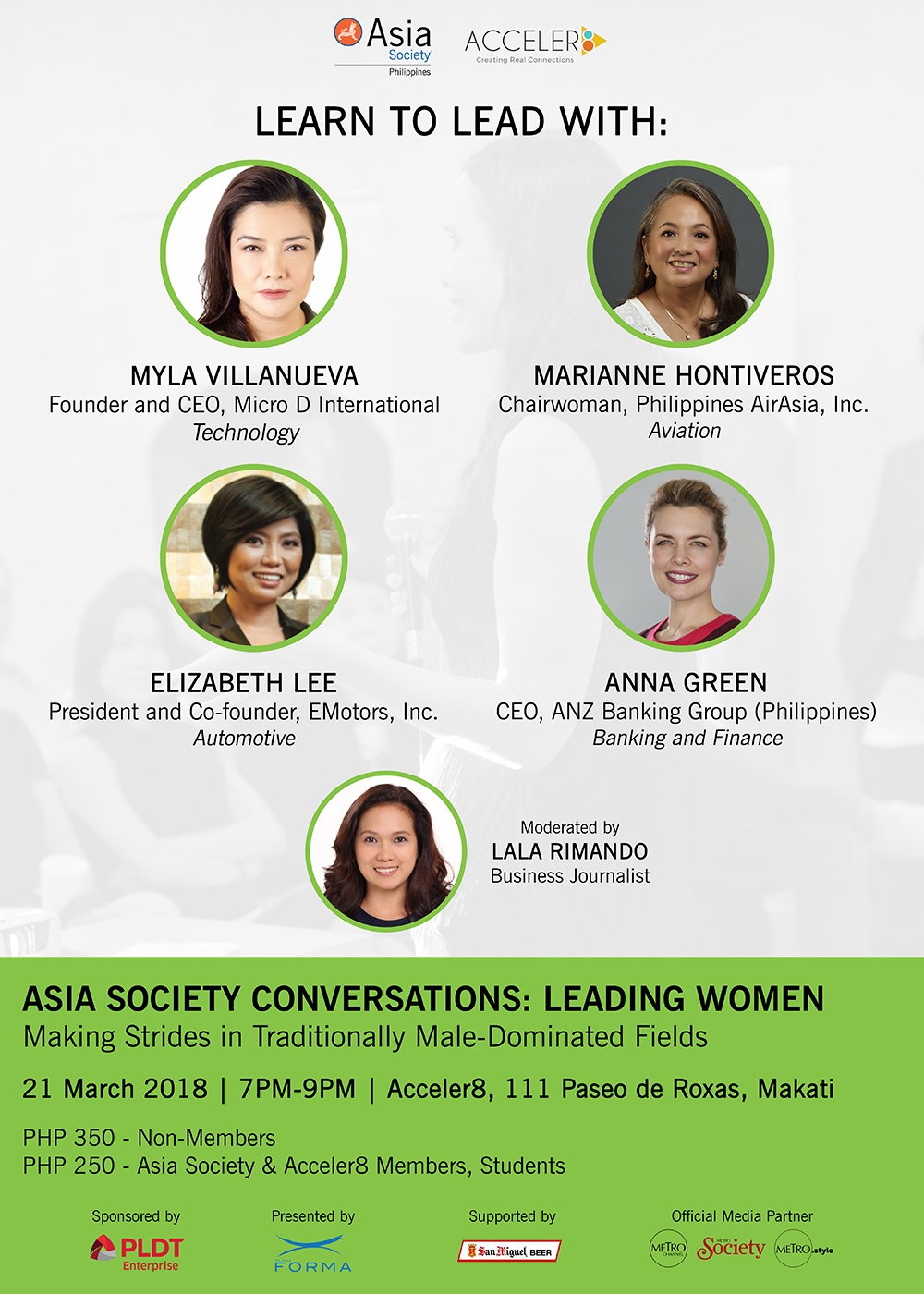 Asia Society Conversations: Leading Women | 21 March 2018 | Accceler8