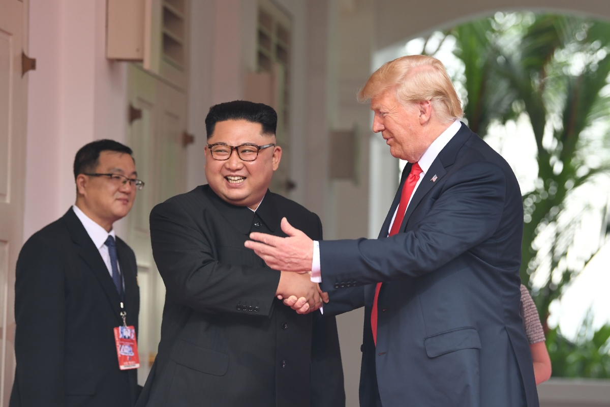 Donald Trump and Kim Jong Un in Singapore for summit meeting
