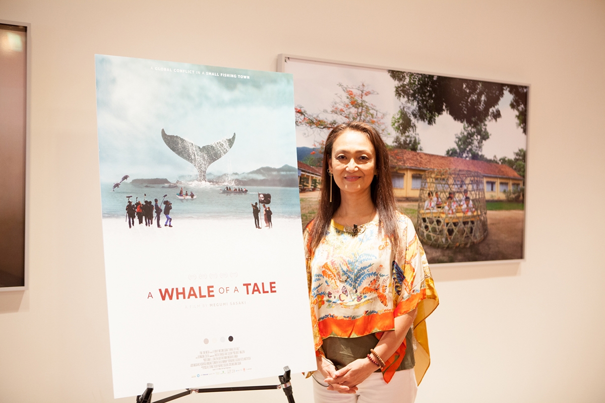 Filmmaker Megumi Sasaki at Asia Society New York's screening of A Whale of a Tale