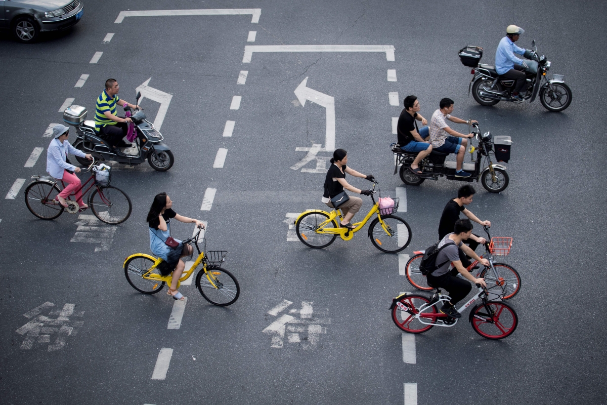 Shared bikes in Shanghai.
