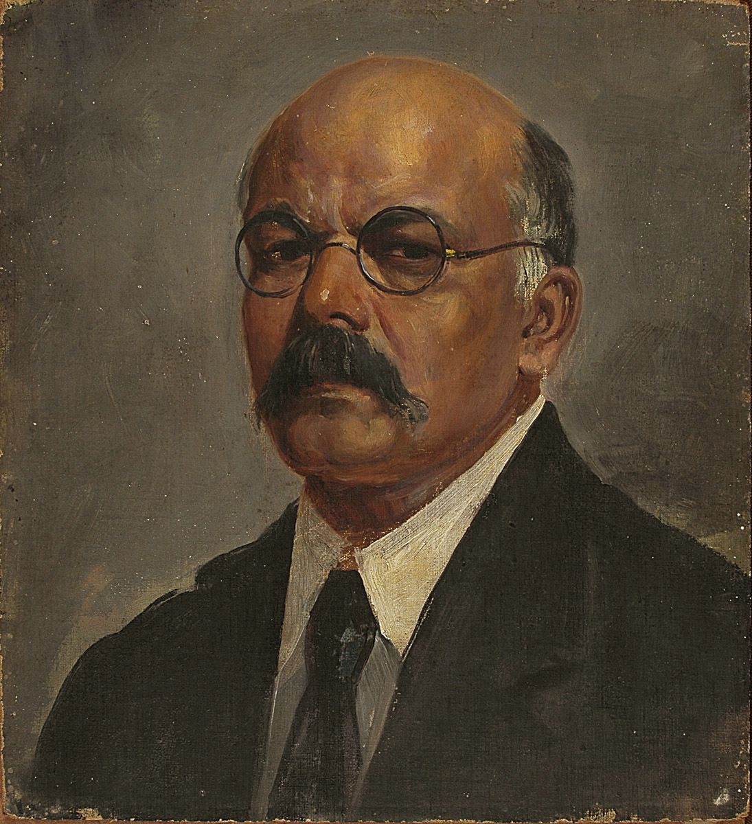 M.V. Dhurandhar, Self Portrait, oil on canvas