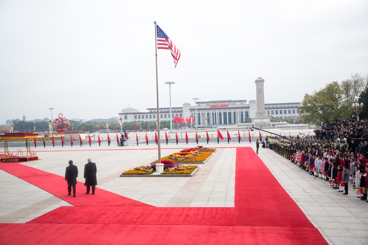 President Donald Trump and President Xi Jinping in China