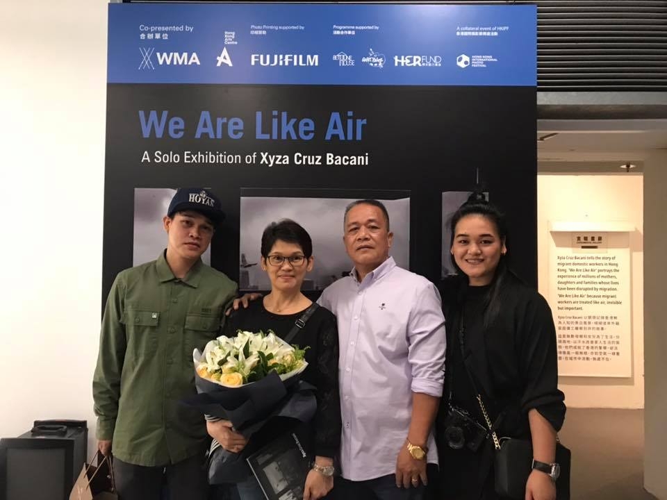 Xyza Cruz Bacani and family at book launch event 
