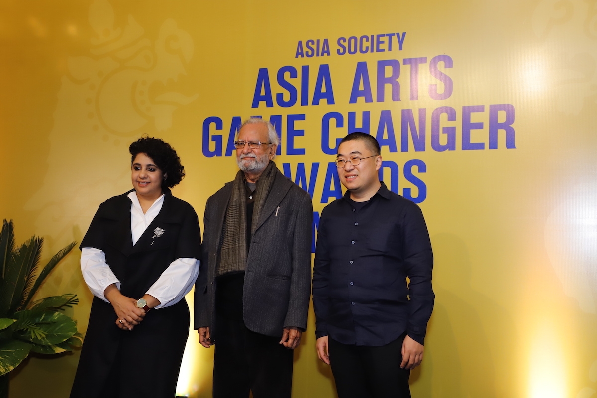 Vibha Galhotra, Gulammohammed Sheikh and Yang Yongliang, the 2019 Asia Arts Game Changer Awards India winners
